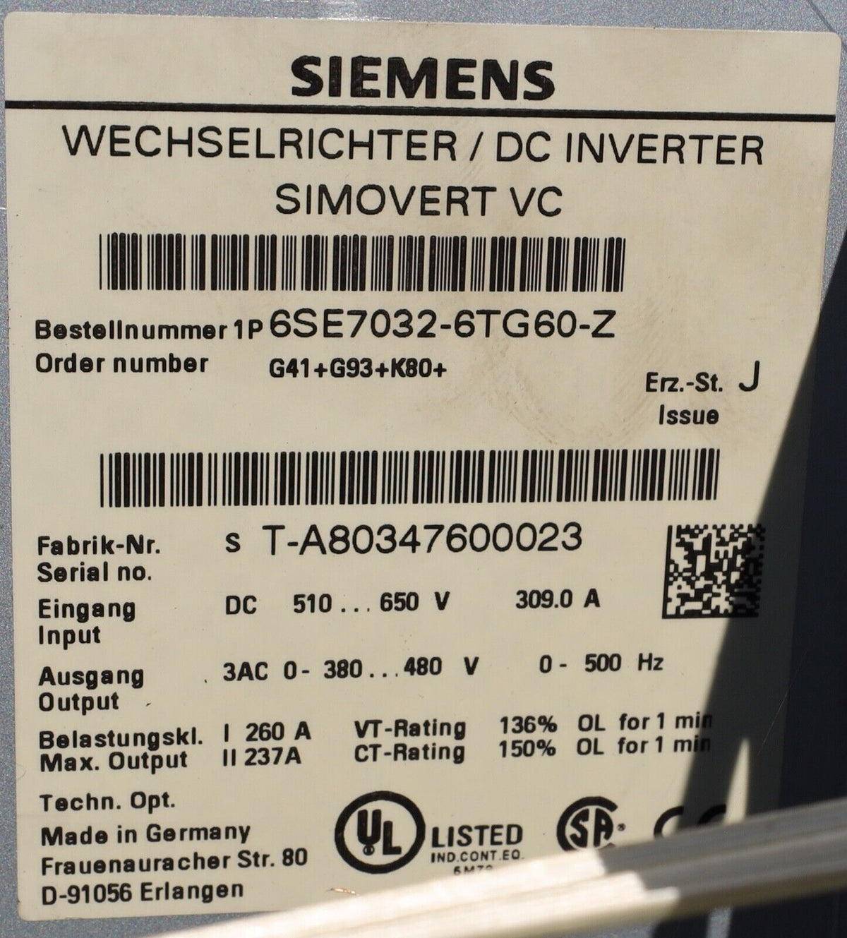 6SE7032-6TG60-Z