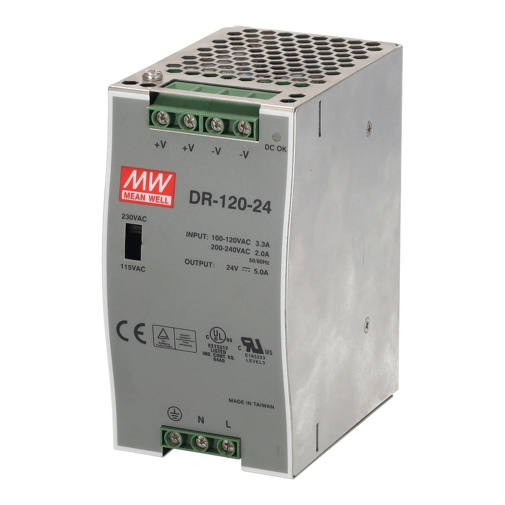 Agwuoetr Hutschienen-Netzteil – 120 W, 24 V, 5 A – 88-264 VAC Eingang, Überlastschutz – Für Industrie Und Gebäudeautomation
