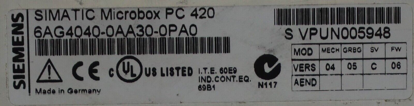 6AG4040-0AA30-0PA0