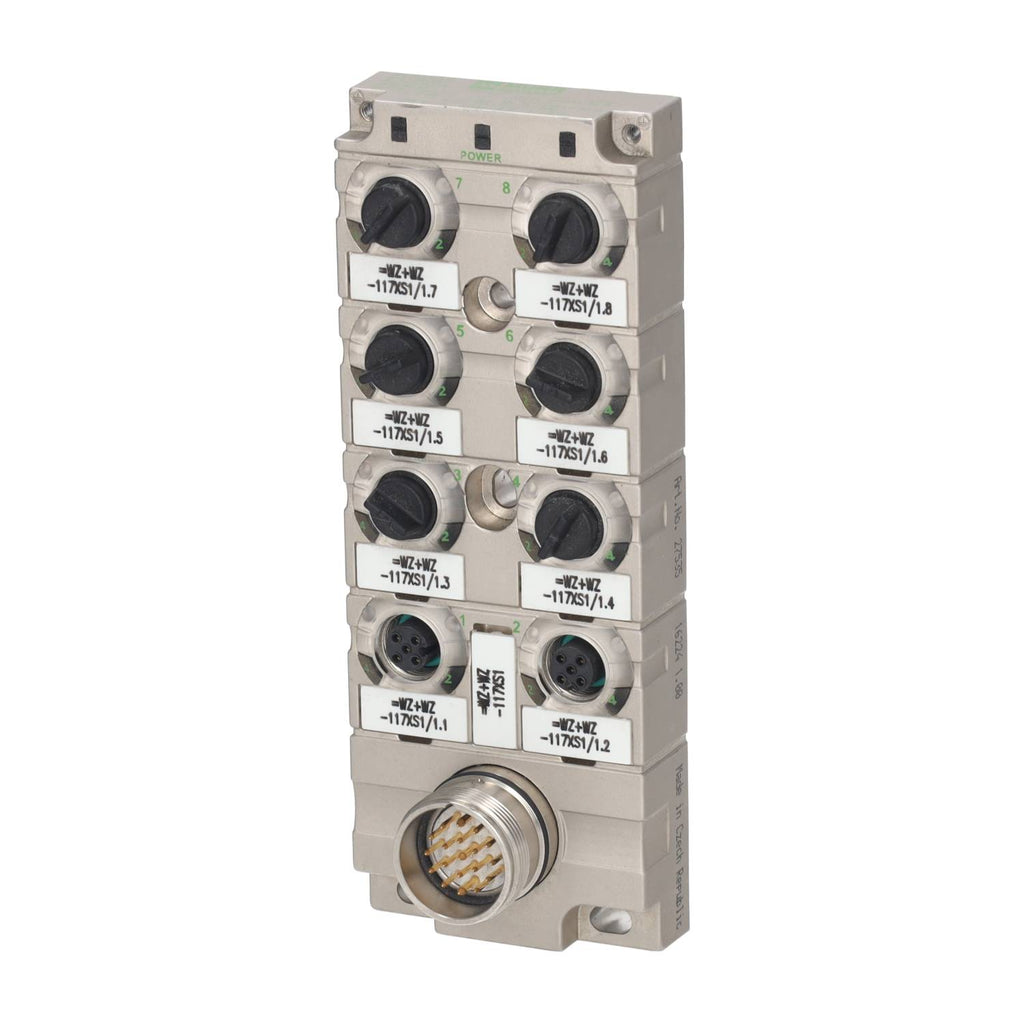 MURR conector frontal salida MVP12 metal / MVD8M-U (27535) 8× M12 tomas
