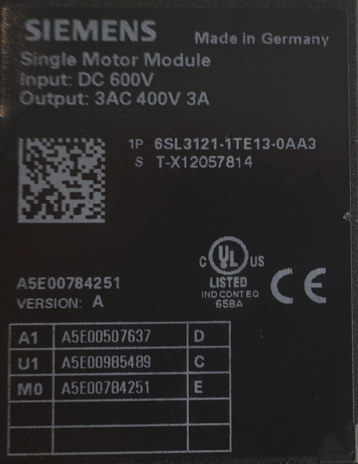 6SL3121-1TE13-0AA3