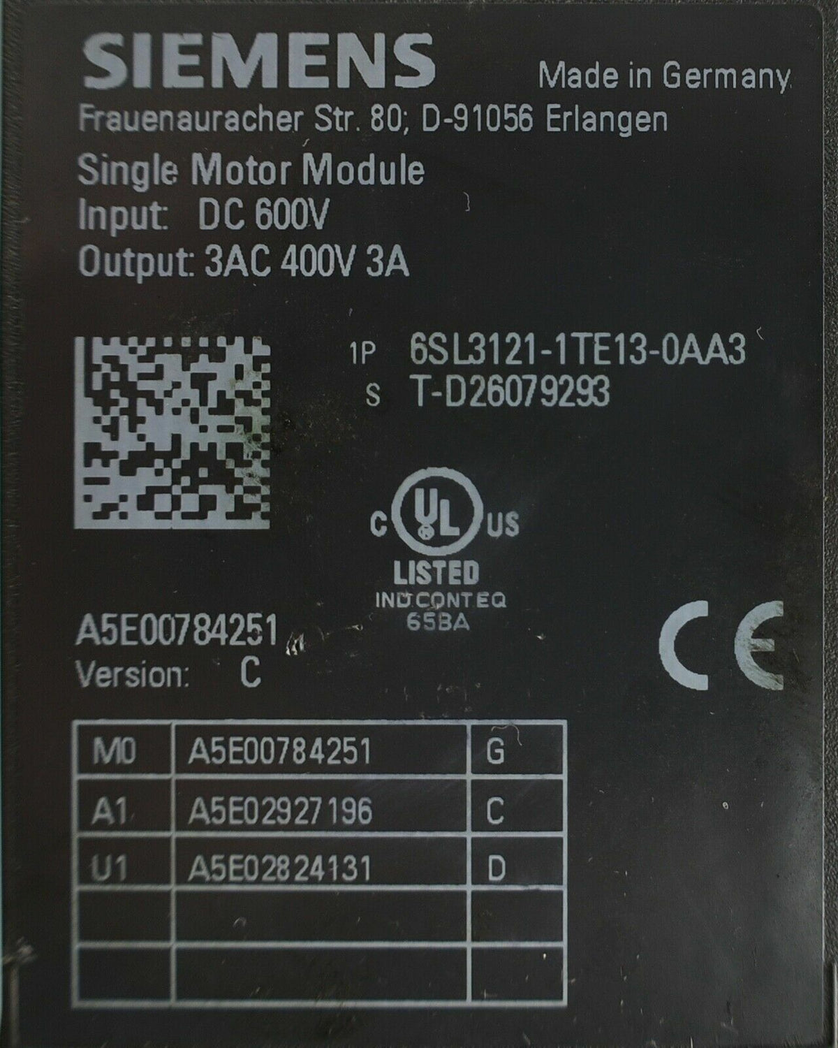 6SL3121-1TE13-0AA3