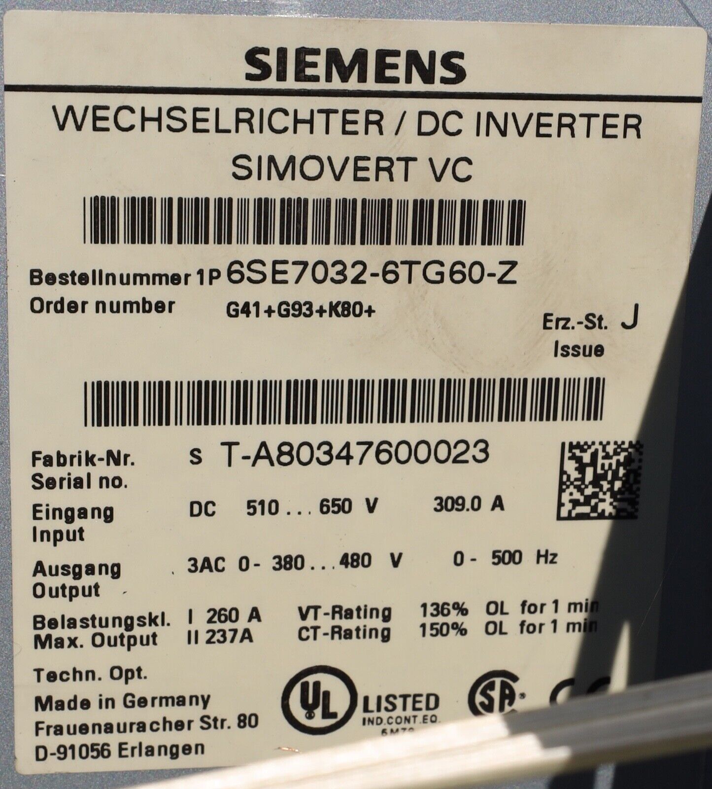 6SE7032-6TG60-Z