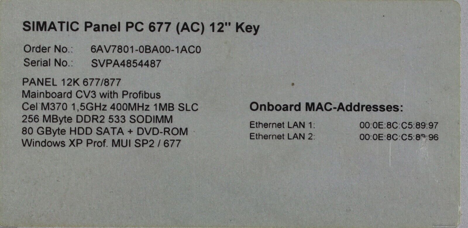 6AV7801-0BA00-1AC0