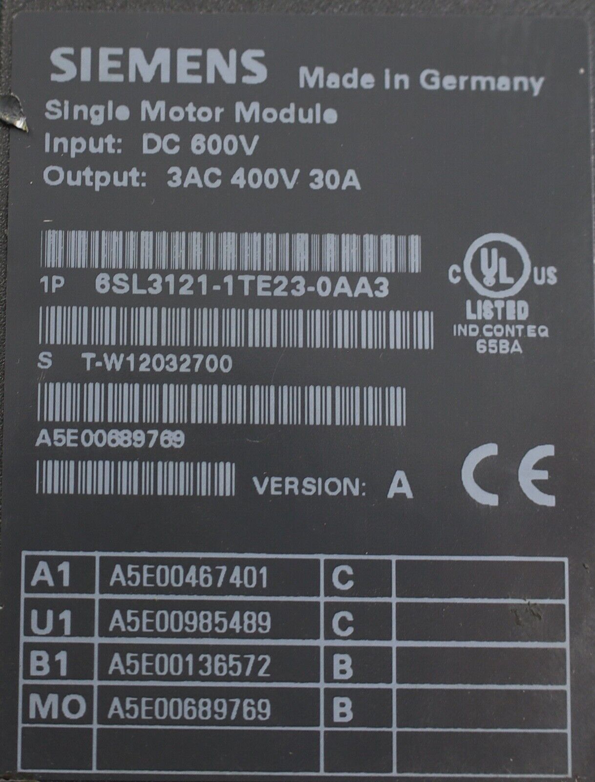 6SL3121-1TE23-0AA3