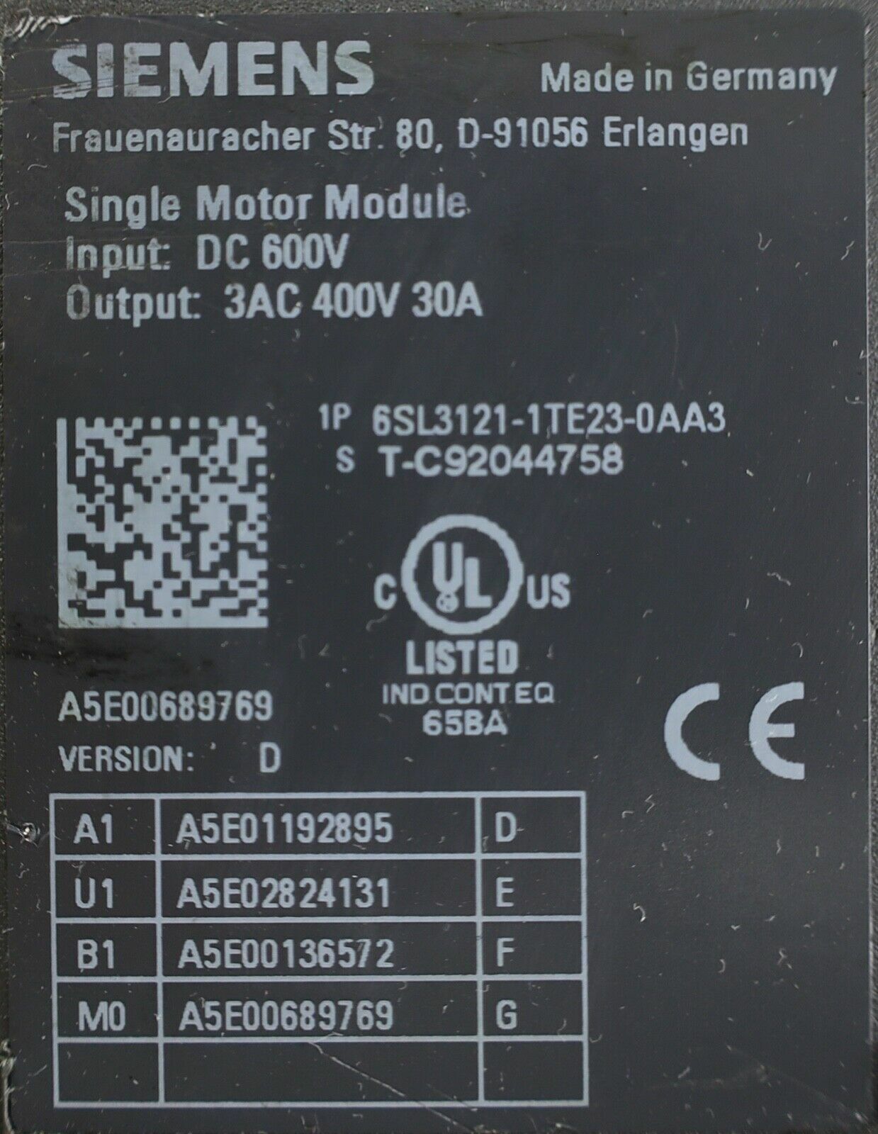 6SL3121-1TE23-0AA3